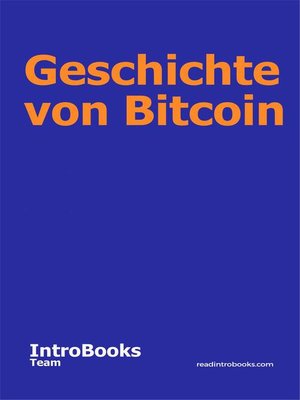 cover image of Geschichte von Bitcoin